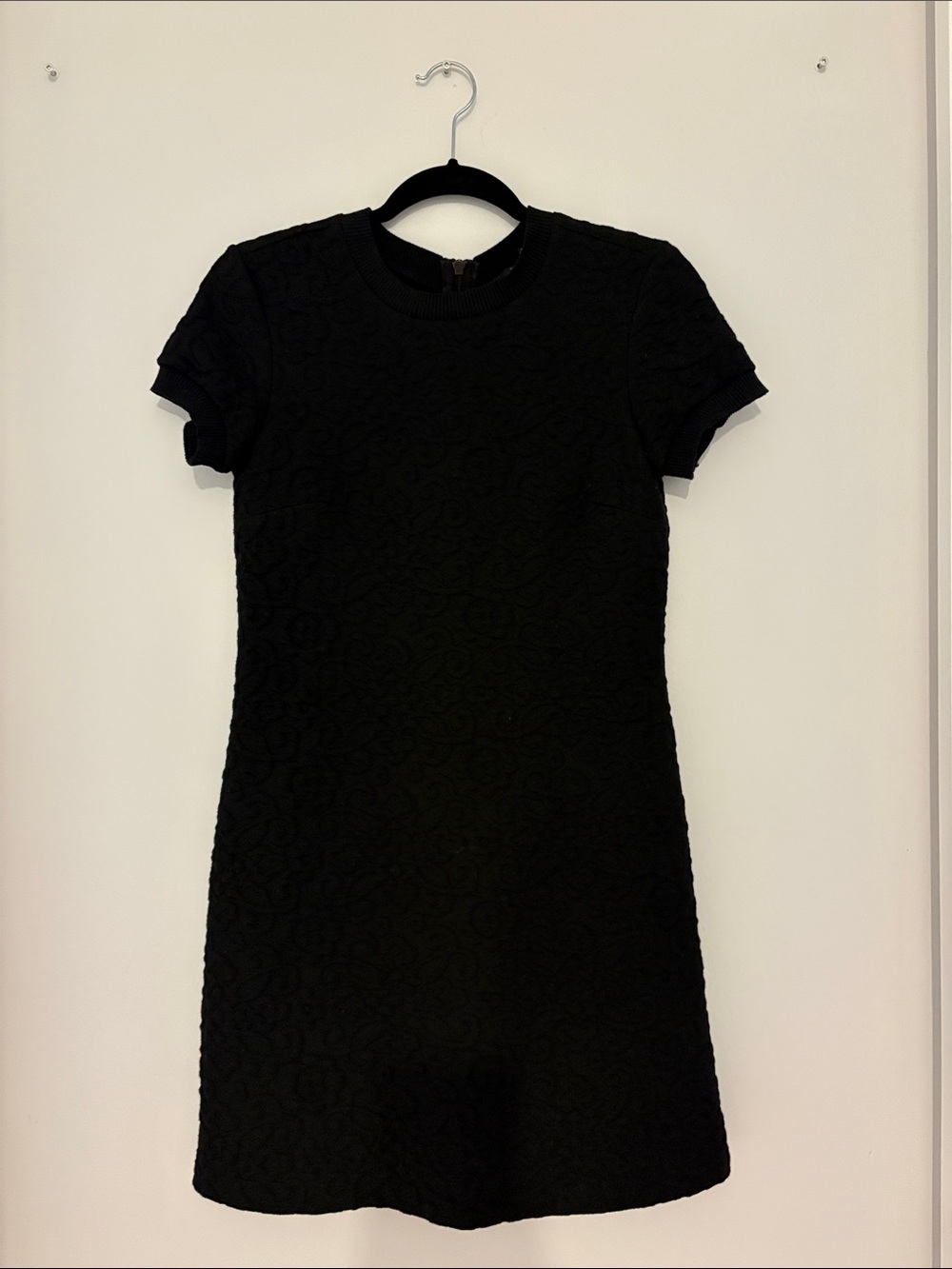 Zara Black Short-Sleeve Mini Dress